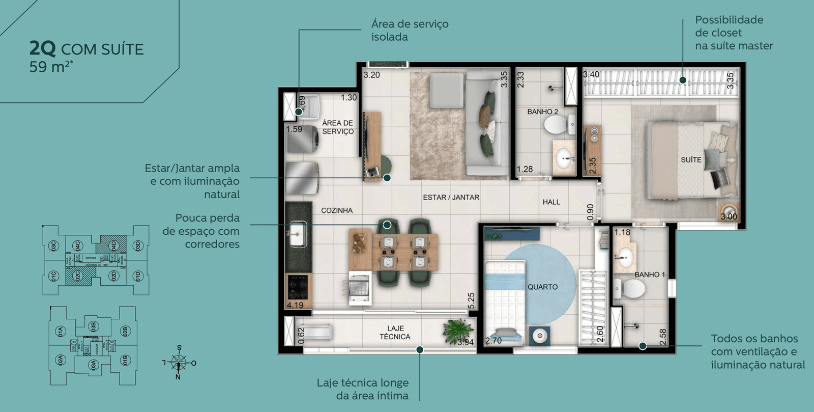 APARTAMENTO 2 QUARTOS, 1 SUÍTE - SETOR BUENO - WISH TRINTA E SETE